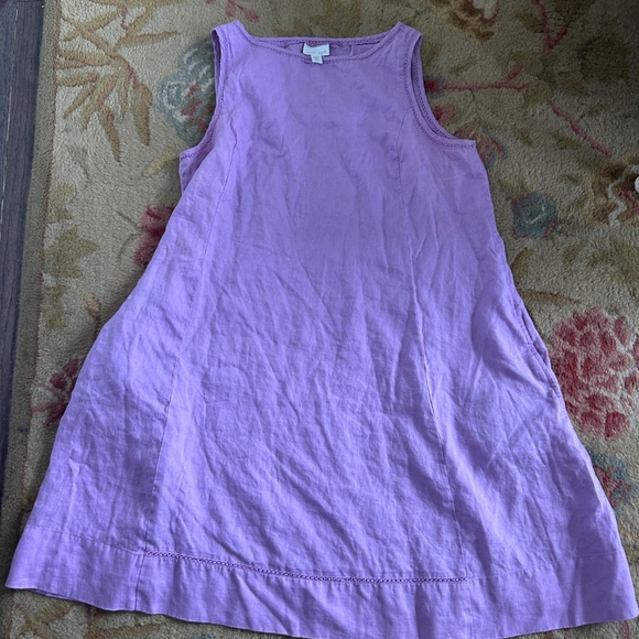 J. Jill Love Linen Shift Dress – Lavender, Medium Petite - Picture 2 of 8